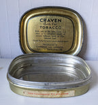 Vintage Craven Curly Cut Tobacco Tin — British Advertising Collectible, Early 20th Century