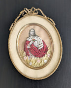 Sacred Heart of Jesus — Rare Mixed-Media Devotional Icon Late 19th–Early 20th Century