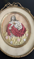 Sacred Heart of Jesus — Rare Mixed-Media Devotional Icon Late 19th–Early 20th Century