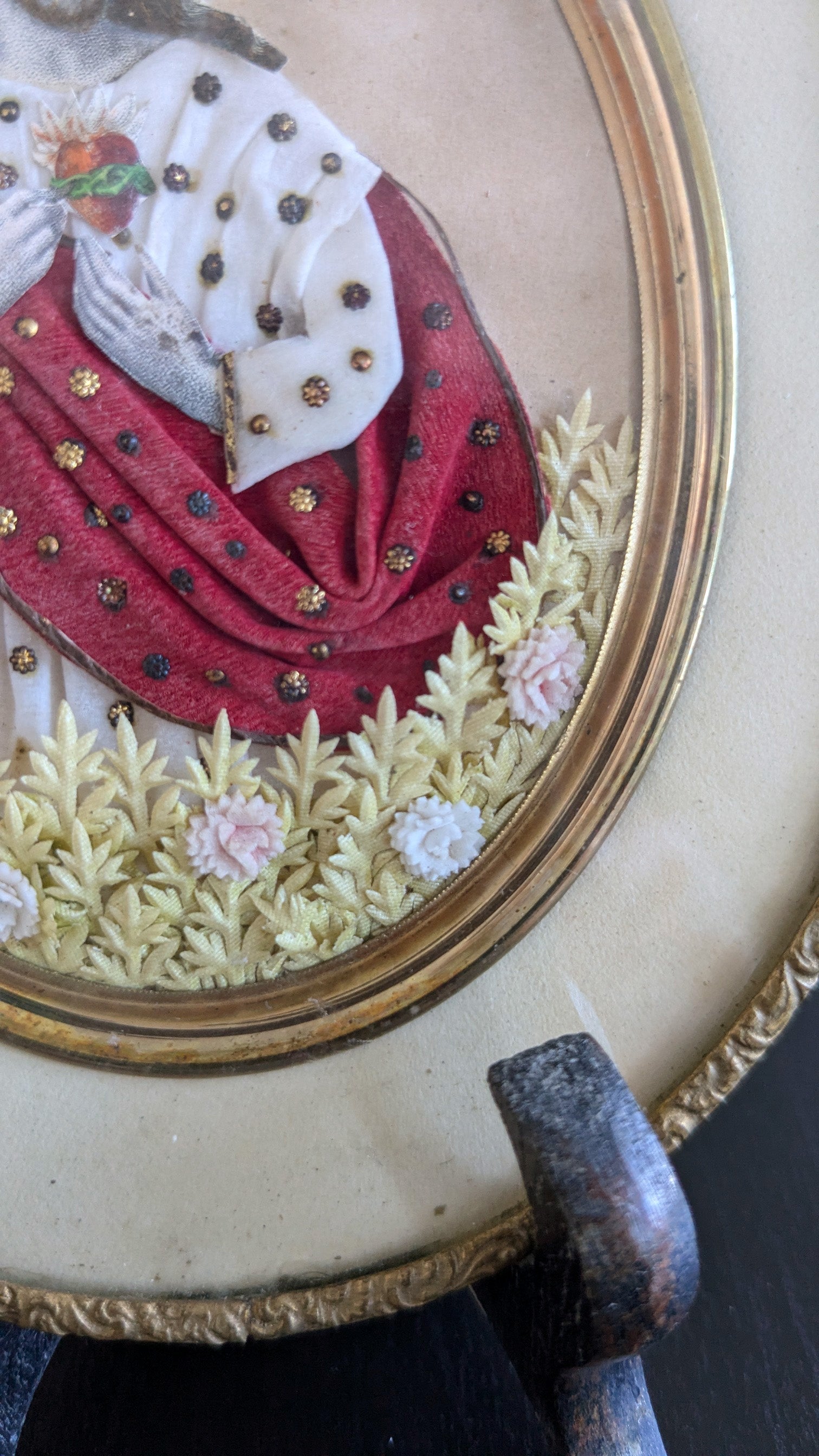 Sacred Heart of Jesus — Rare Mixed-Media Devotional Icon Late 19th–Early 20th Century