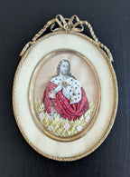 Sacred Heart of Jesus — Rare Mixed-Media Devotional Icon Late 19th–Early 20th Century
