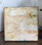 Antique Maw & Co Majolica Tile — Turquoise Floral & Foliage, Victorian, Late 19th Century