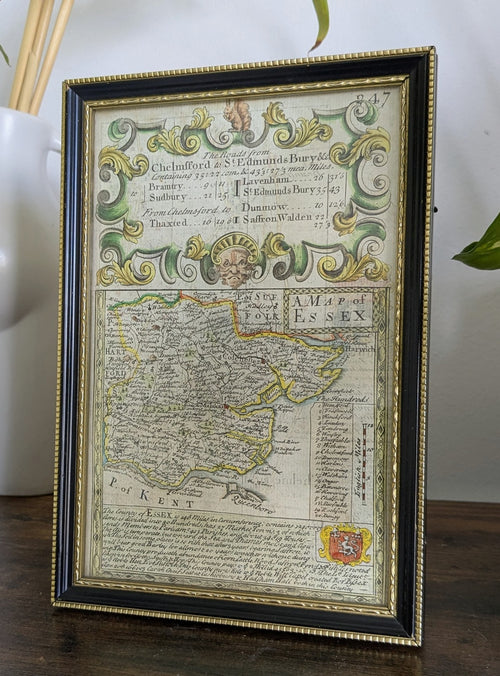 Framed Antique Essex Map, Bowen & Owen
