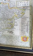 Antique Framed Map of Essex — John Owen & Emanuel Bowen, Engraved, circa 1720