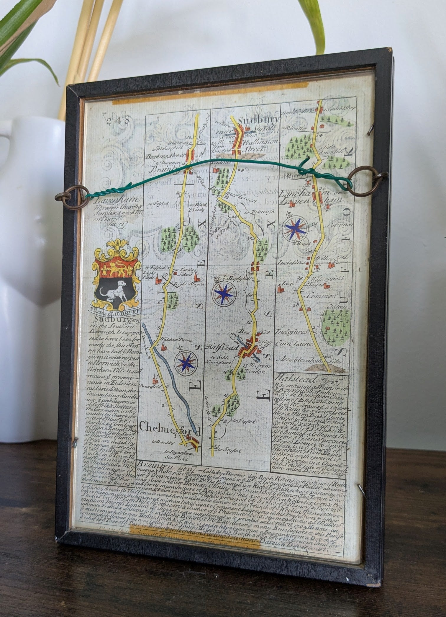 Antique Framed Map of Essex — John Owen & Emanuel Bowen, Engraved, circa 1720
