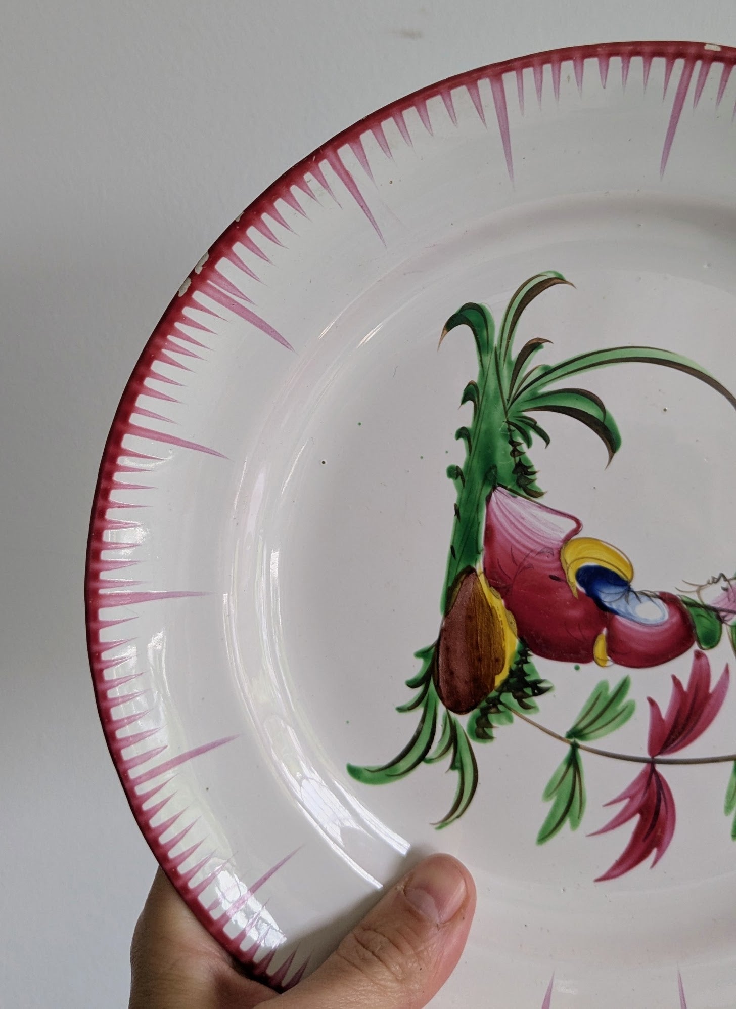 Antique Lunéville Faience Plate – Chinese Pipe Smoker – Late 18th / Early 19th Century