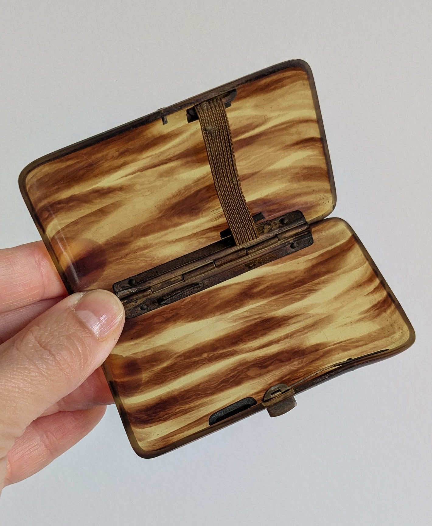 Antique Cigarette Case – Bakelite & Brass - early 20th century