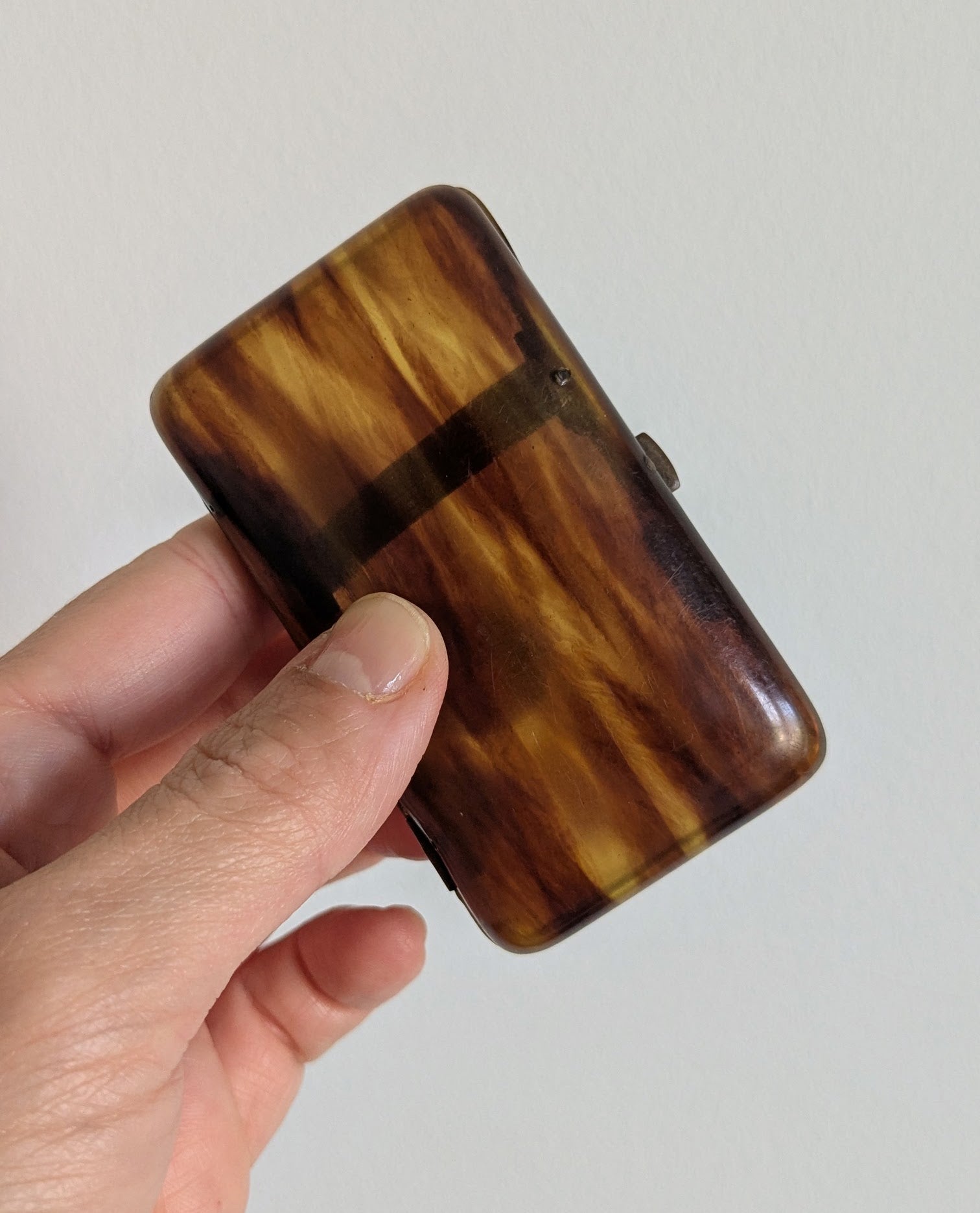 Antique Cigarette Case – Bakelite & Brass - early 20th century