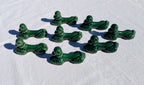 Vintage Vallauris Green Poodle Cutlery Rests Set of 8 — French Ceramic, 1950s