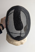 Vintage Fencing Mask — Steel Mesh & Canvas, Mid-20th Century Collectible Display Piece
