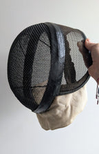 Vintage Fencing Mask — Steel Mesh & Canvas, Mid-20th Century Collectible Display Piece