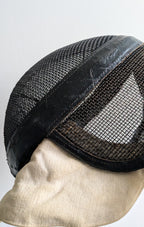 Vintage Fencing Mask — Steel Mesh & Canvas, Mid-20th Century Collectible Display Piece