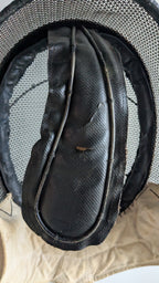 Vintage Fencing Mask — Steel Mesh & Canvas, Mid-20th Century Collectible Display Piece