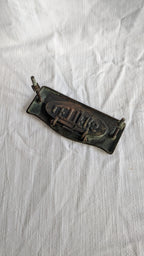 Antique Brass Letterbox Flap — 'LETTERS', Victorian Door Furniture, Late 19th Century