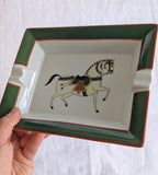 Vintage Limoges Horse Ashtray — Philippe Deshoulières, French Equestrian Porcelain, 1970s