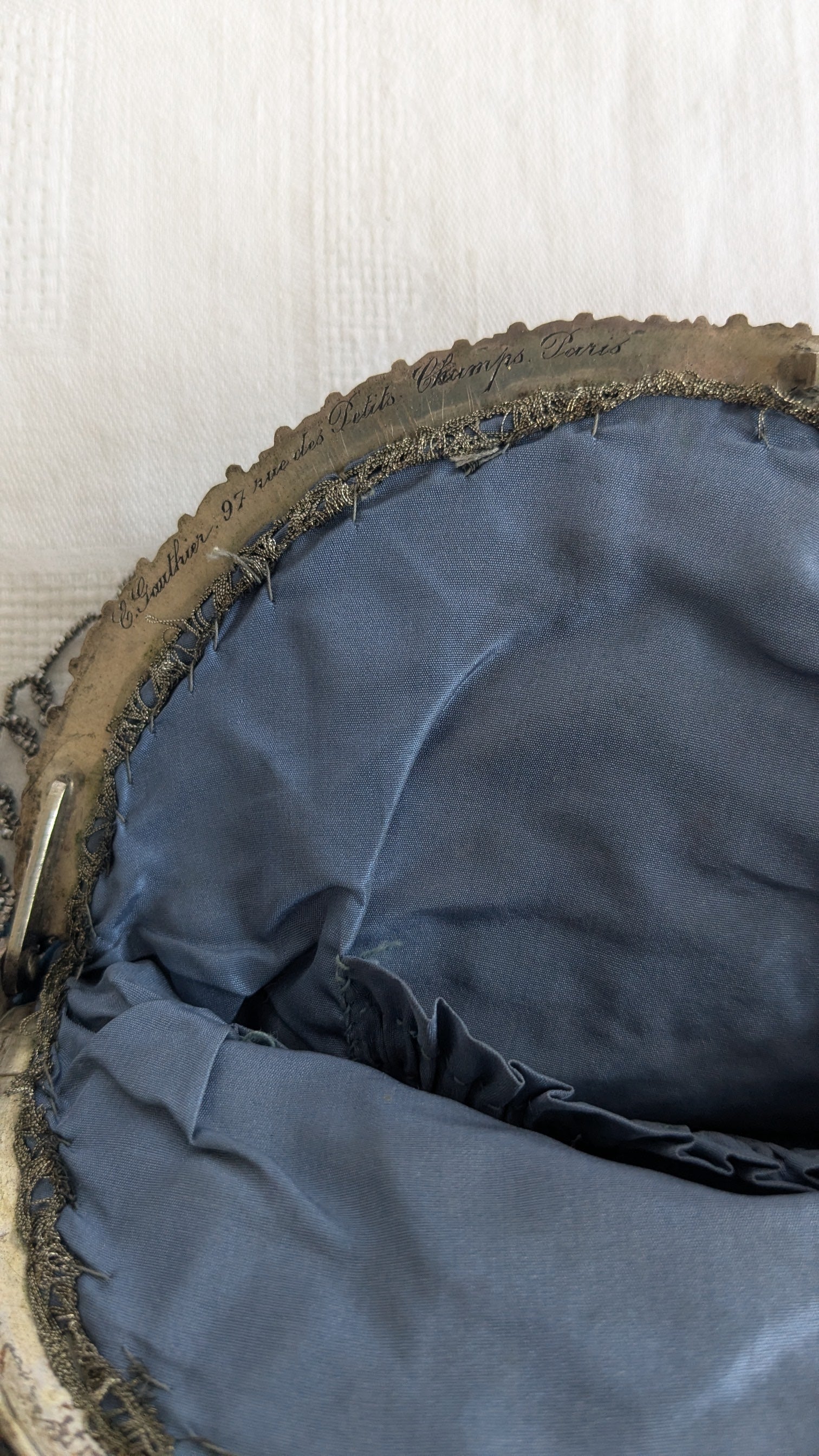 Antique French Beaded Bag Evening Purse Velvet E Gauthier Paris 1900s