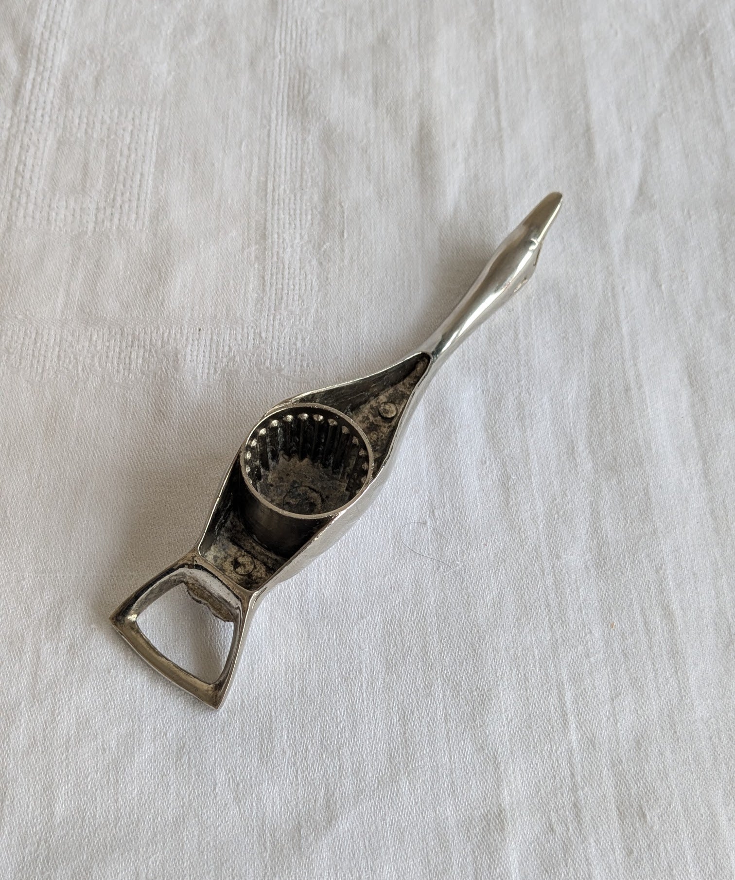 Vintage Silver-Plated Goose Bottle Opener — Italian Mid-Century Barware, 1960s