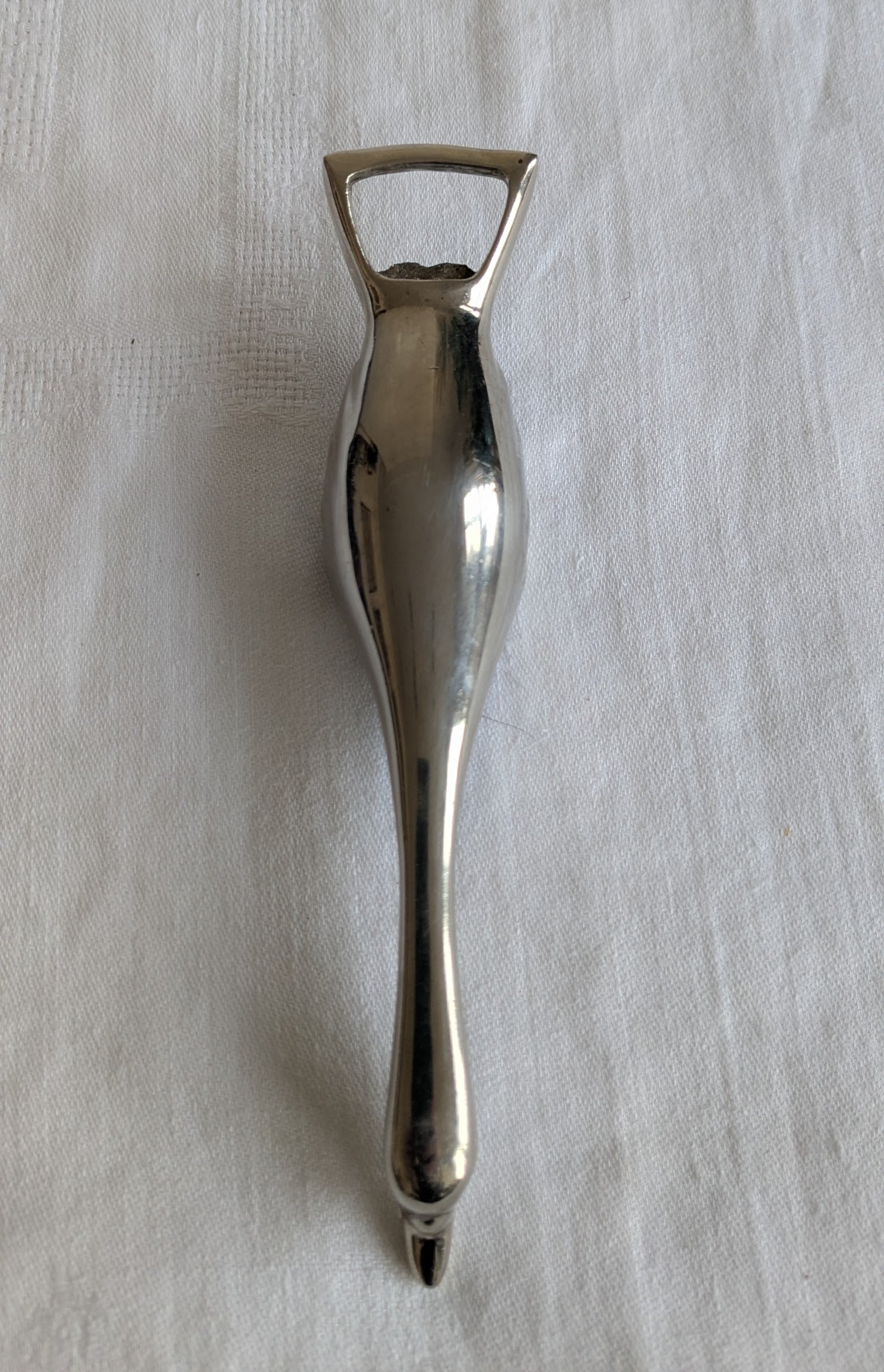 Vintage Silver-Plated Goose Bottle Opener — Italian Mid-Century Barware, 1960s