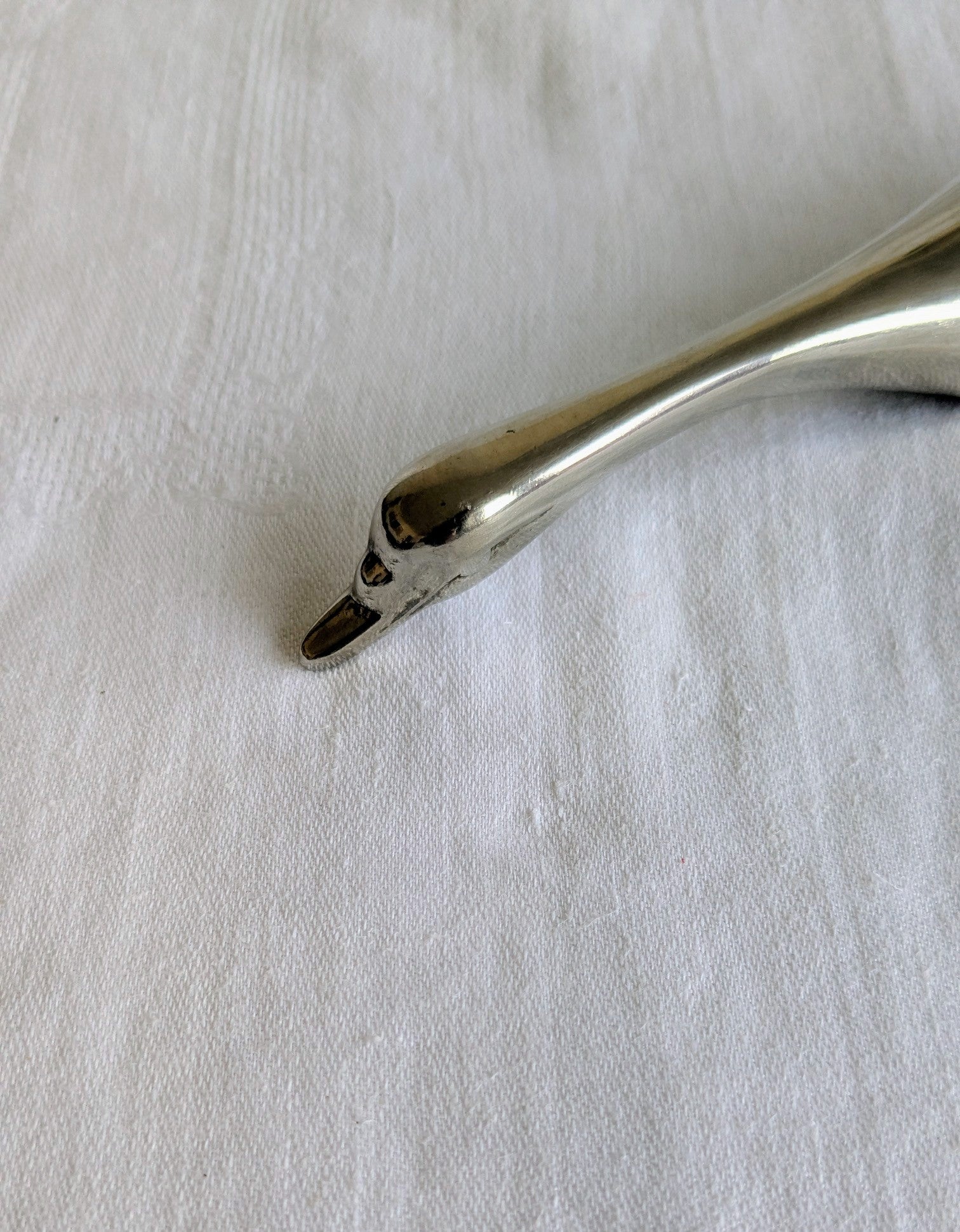 Vintage Silver-Plated Goose Bottle Opener — Italian Mid-Century Barware, 1960s