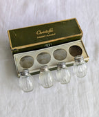 Christofle Sterling Silver Salt Shakers Set of 4 — Crystal, Minerva Hallmark, Boxed