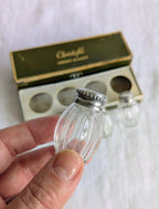 Christofle Sterling Silver Salt Shakers Set of 4 — Crystal, Minerva Hallmark, Boxed