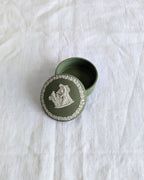 Wedgwood Jasperware Trinket Box — Sage Green Neoclassical, England