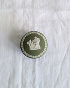 Wedgwood Jasperware Trinket Box — Sage Green Neoclassical, England