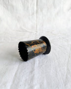 Antique Napoleon III Match Holder — Chinoiserie Black Lacquer Papier-Mâché, 19th Century