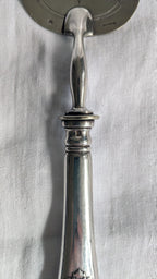 Antique Christofle Fish Server — Filet Droit Silverplate, Engraved, Late 19th Century