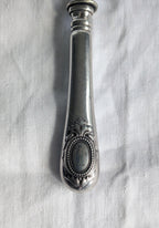 Antique Christofle Fish Server — Filet Droit Silverplate, Engraved, Late 19th Century
