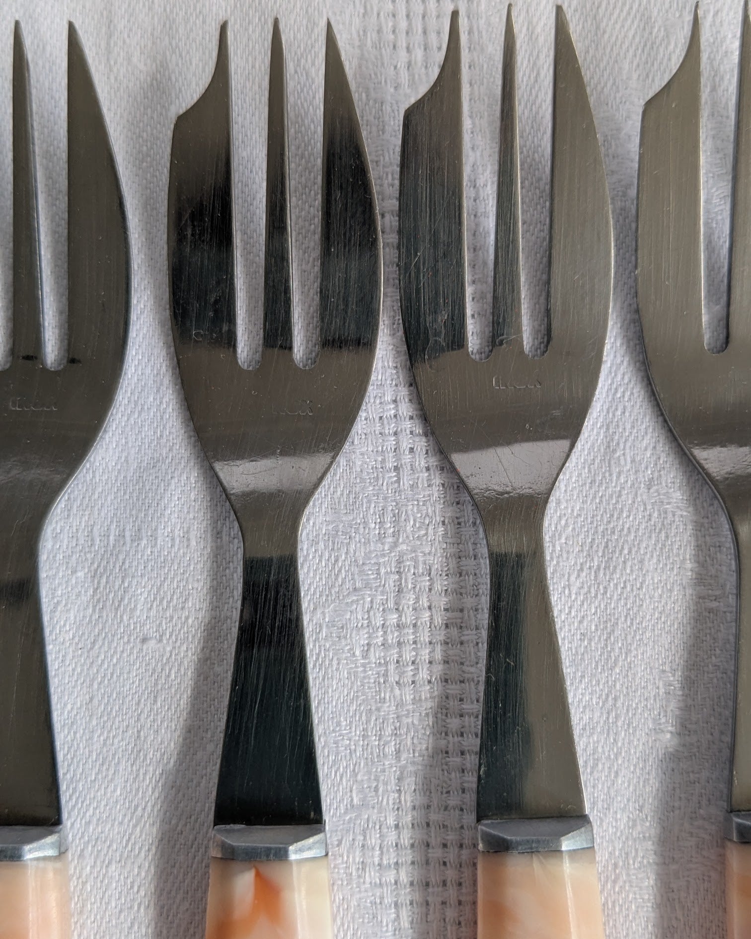 Vintage Dessert Set — Cake Server & 12 Forks, Boxed, French Style, Mid-Century 1950s