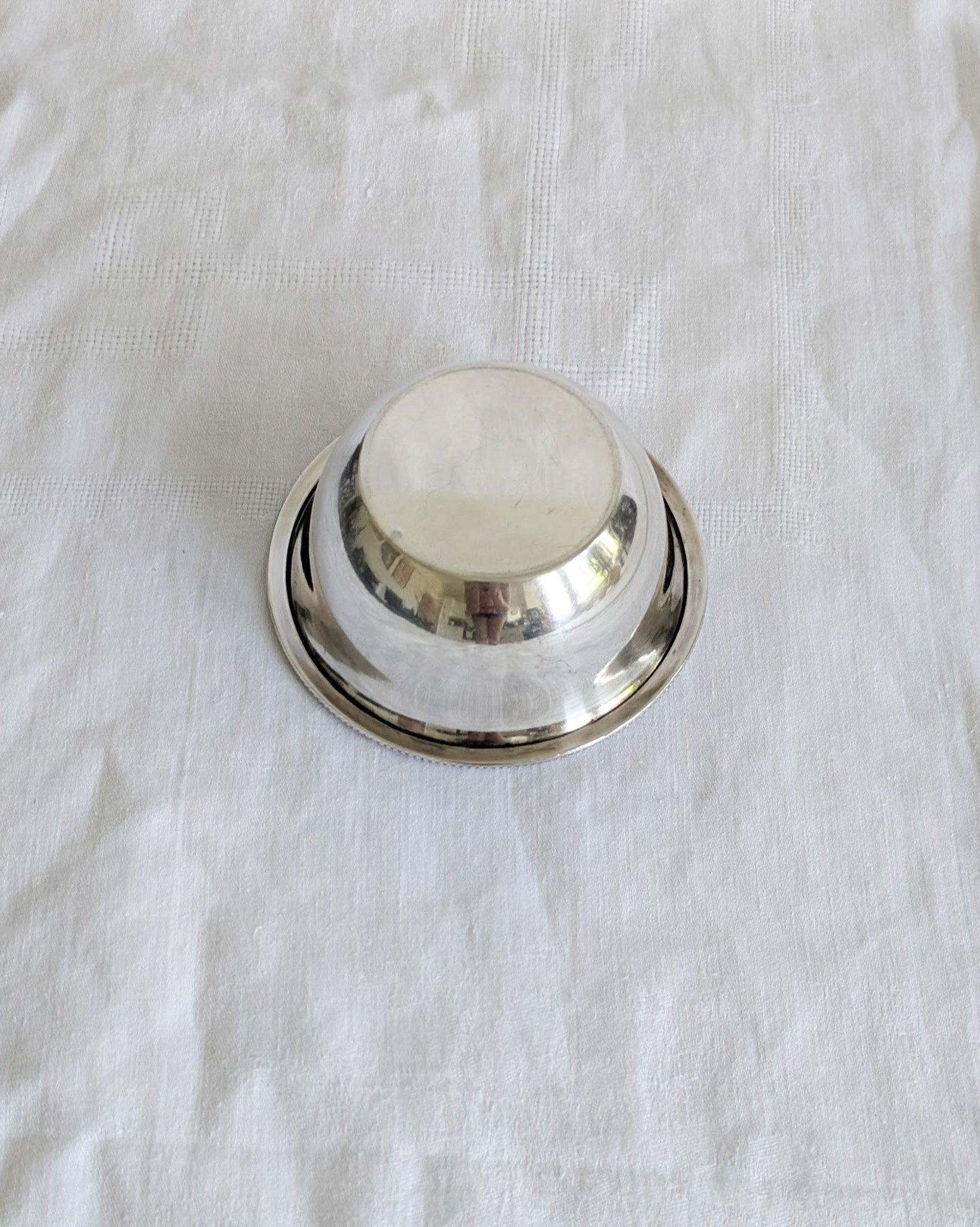 Vintage Silver-Plated Bowl with Gadrooned Border | Elegant French Style Tableware