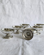 Vintage French Silver-Plated Avocado Serving Bowls with Original Box – Set of 6