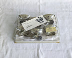 Vintage French Silver-Plated Avocado Serving Bowls with Original Box – Set of 6