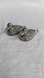Vintage Silea Silver-Plated Duck Salt & Pepper Shakers – French Mid-Century Tableware