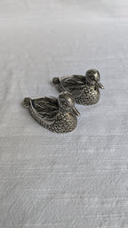 Vintage Silea Silver-Plated Duck Salt & Pepper Shakers – French Mid-Century Tableware