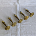 Antique French Gilt Bronze Curtain Tieback Hooks – Set of 5 | Napoleon III