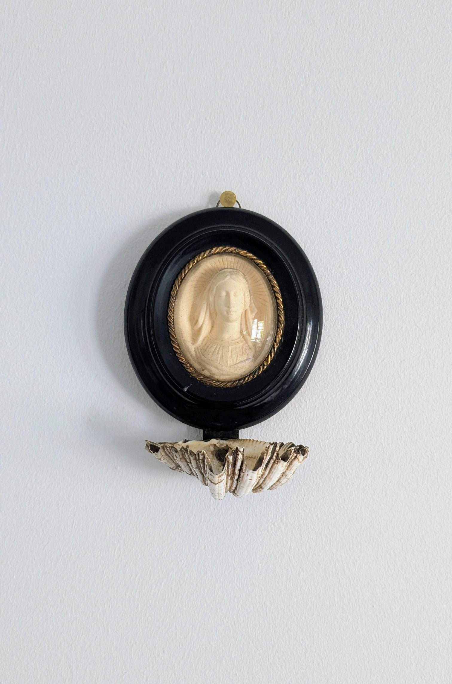 Napoleon III French Holy Water Font with Bisque Madonna, Rue du Bac, Paris