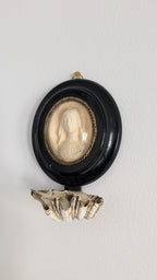 Napoleon III French Holy Water Font with Bisque Madonna, Rue du Bac, Paris