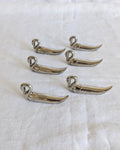 Set of 6 Vintage Stainless Steel Swan Knife Rests | Mid-Century Tableware