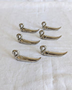 Set of 6 Vintage Stainless Steel Swan Knife Rests | Mid-Century Tableware