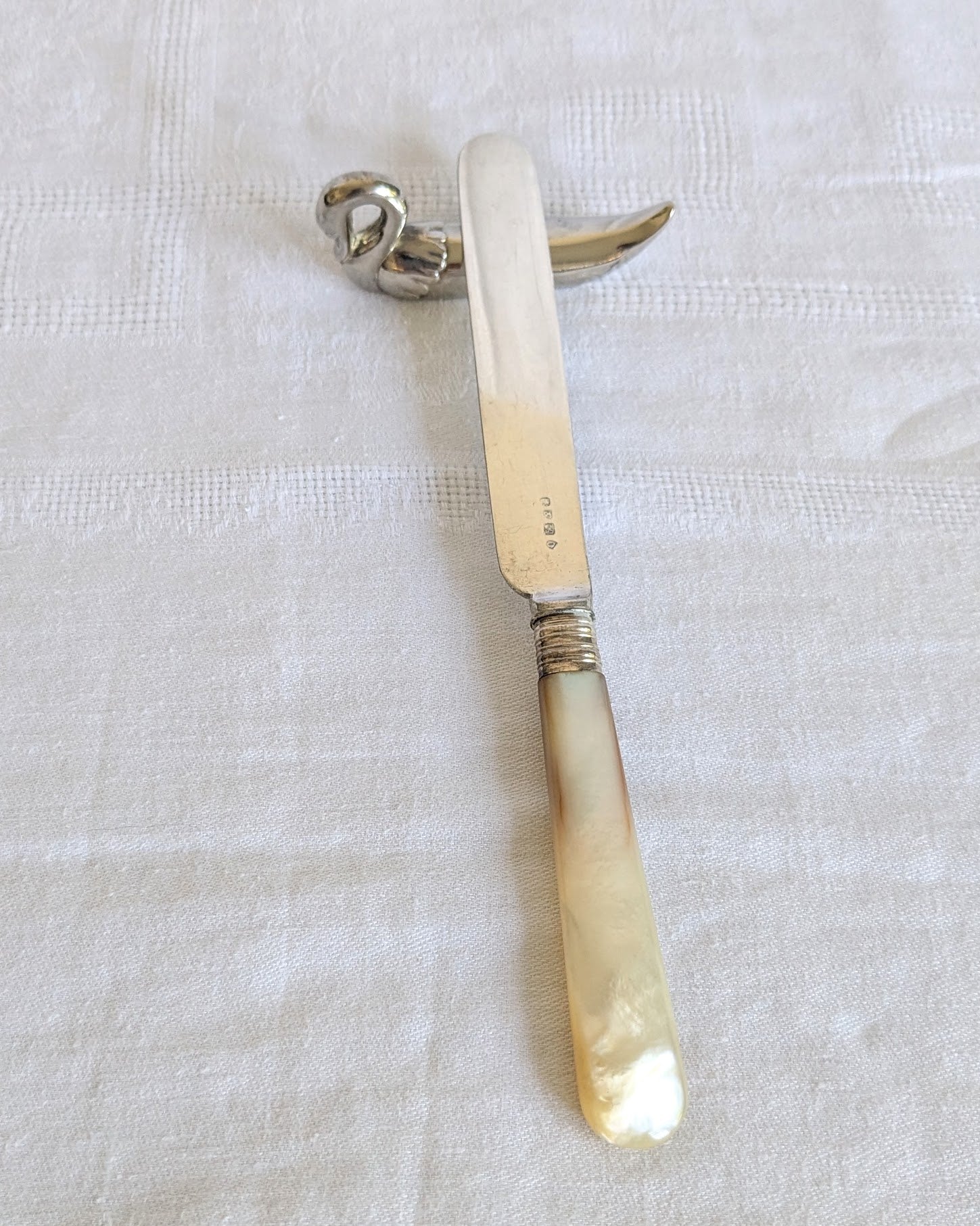 Set of 6 Vintage Stainless Steel Swan Knife Rests | Mid-Century Tableware