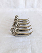 Set of 6 Vintage Stainless Steel Swan Knife Rests | Mid-Century Tableware