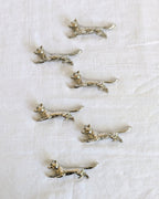 Vintage French Silver-Plated Fox Cutlery Rests – Set of Six | Mid-Century (1960s–1970s)