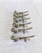 Vintage French Silver-Plated Fox Cutlery Rests – Set of Six | Mid-Century (1960s–1970s)