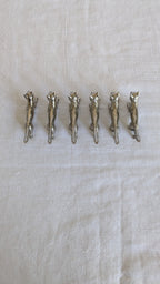 Vintage French Silver-Plated Fox Cutlery Rests – Set of Six | Mid-Century (1960s–1970s)