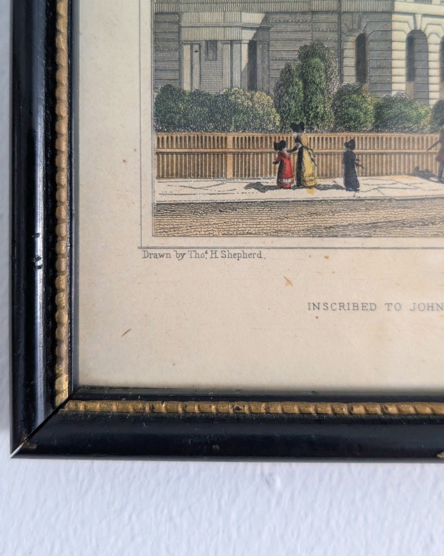 Antique Regency Engraving of Hanover Terrace, Regent’s Park, London — 1827