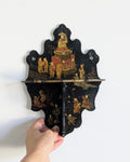 Napoleon III Black Lacquer Folding Shelf