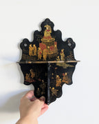 Napoleon III Black Lacquer Folding Shelf