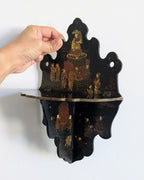 Napoleon III Black Lacquer Folding Shelf